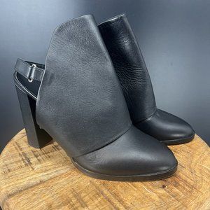 LIKE NEW Vince Booties sling back mule black leather
